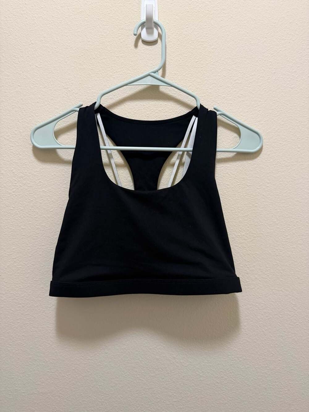 Fabletics Black & Neon Animal Print Strappy Sports Bra